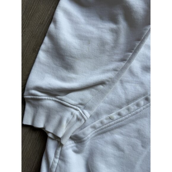 Vintage Y2K Nike Mini Swoosh White Hoodie Sweater Streetwear Sports Hype Medium - Picture 8 of 16